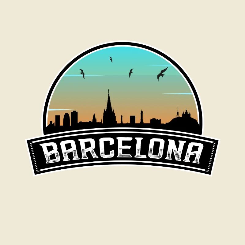 Barcelone Espagne Skyline Souvenir espagnol