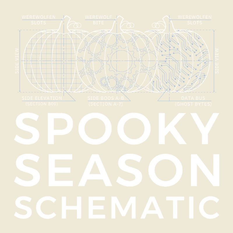 Spooky Season Schematic, Engineer Halloween tshirt