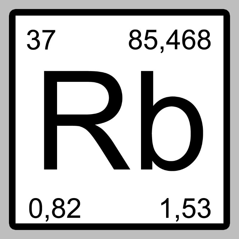 Conception typographique du symbole de rubidium