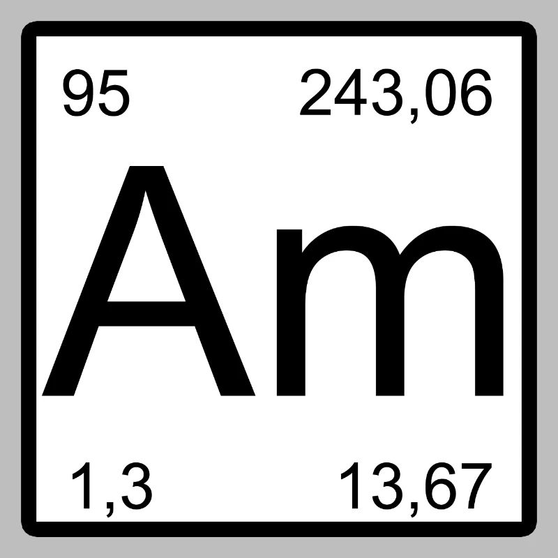Americium Am Element Typography