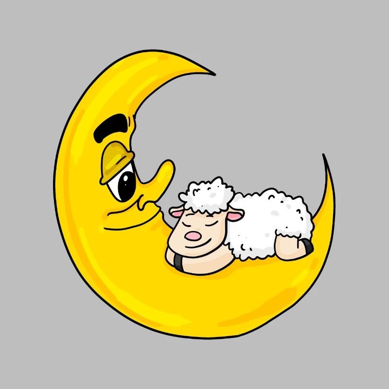 Sheep moon sleeping cute gift