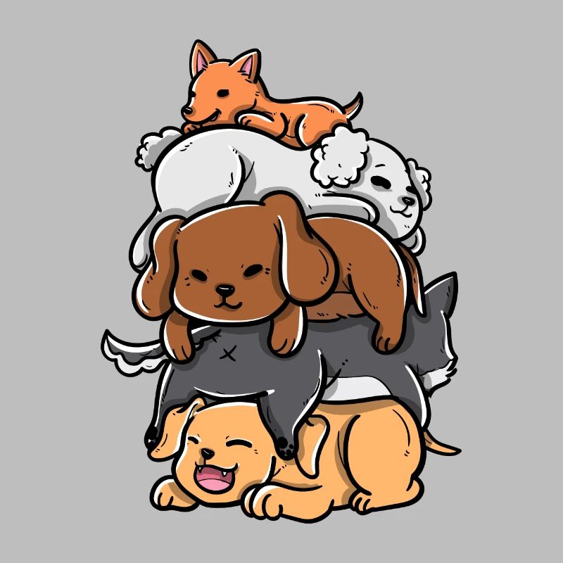 Sleeping Dogs Stack Anime Kawaii Puppy