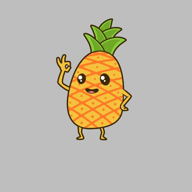 Kawaii Comic Pineapple