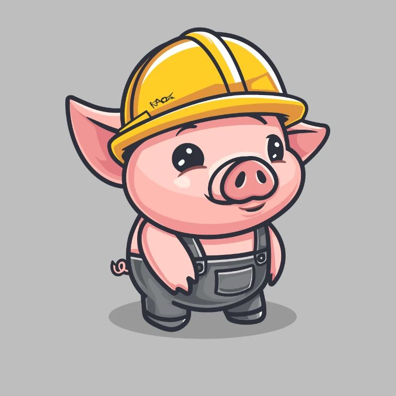 Work as a craftsman construction worker pig