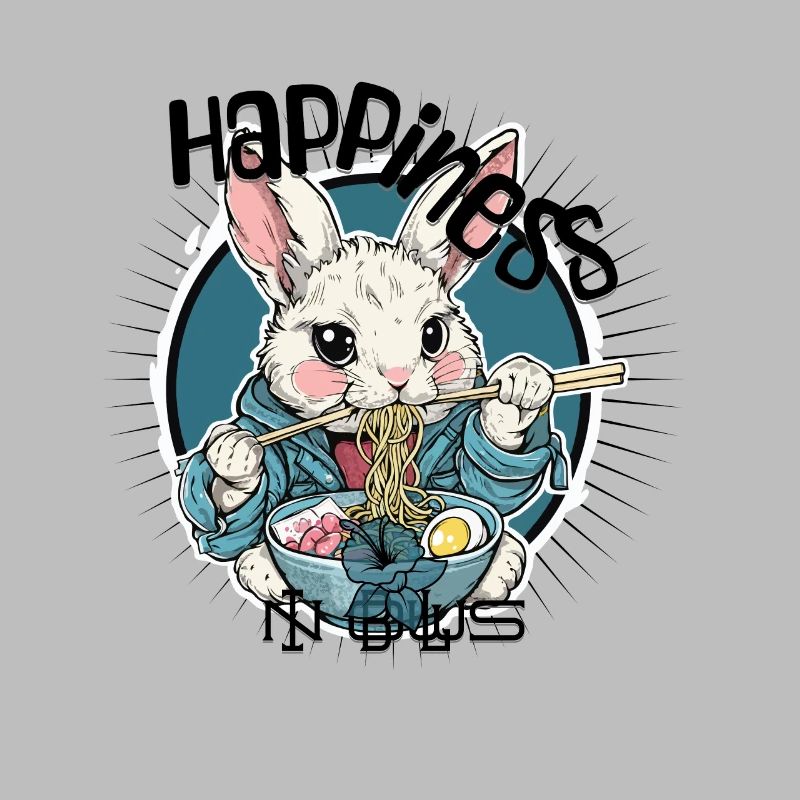 Ramen Asian Noodles Soup Easter Bunny Easter Gift