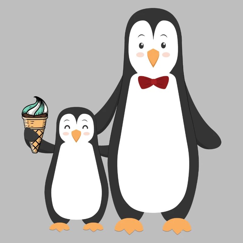 Pinguin Pinguine mit Eis