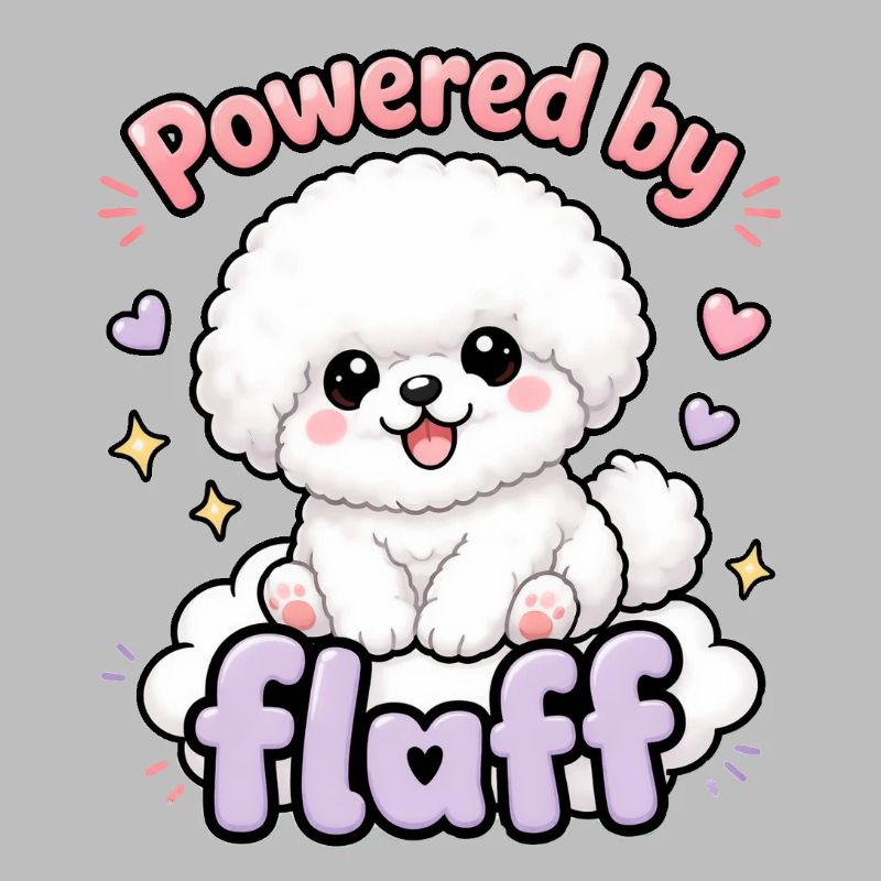 Propulsé par Fluff - un doux design de Bichon Dog