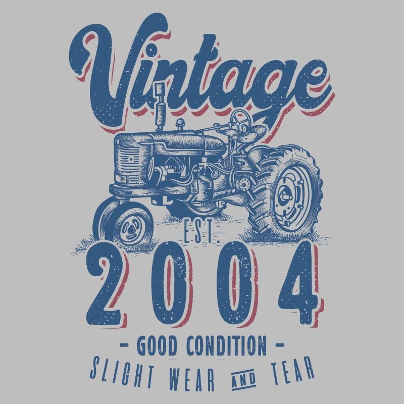 Oldtimer Traktor Bauer Geburtstag Jahrgang 2004