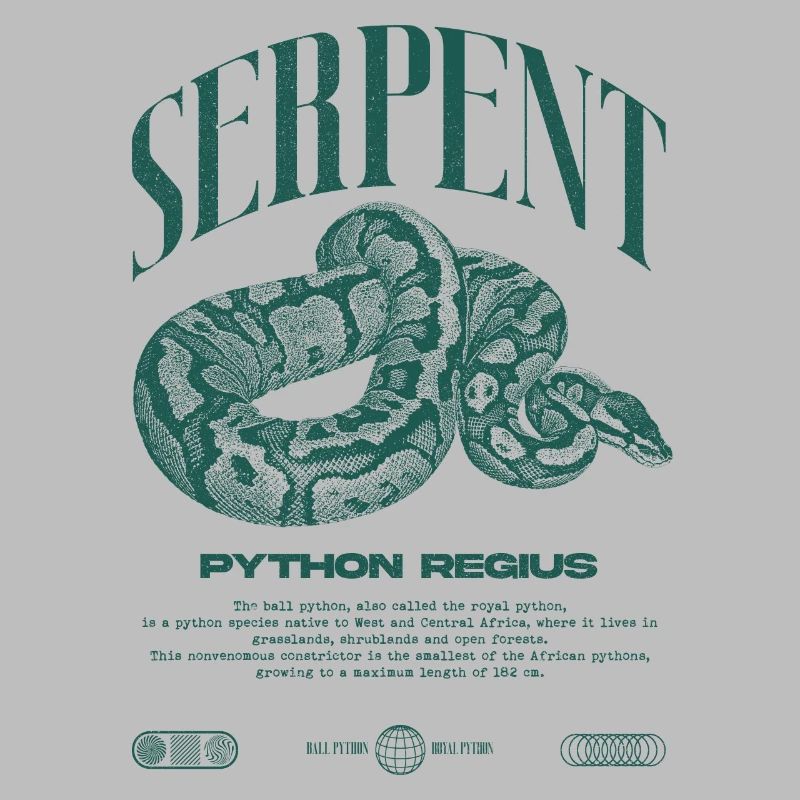 Ball Python Gardien de Reptiles Moderne Streetwear