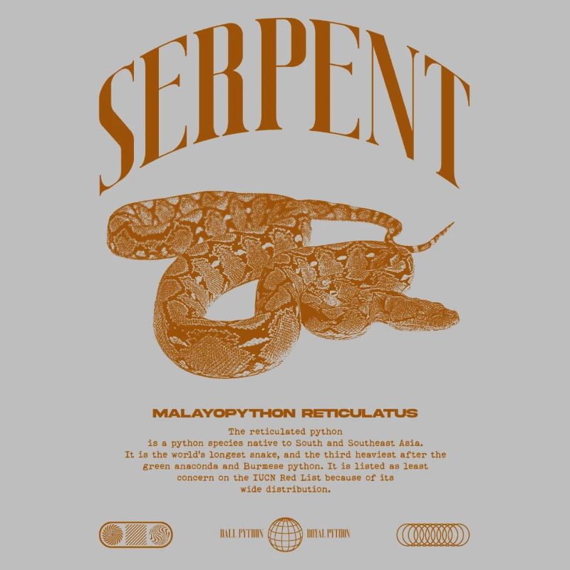 Gardien de reptiles python réticulé Streetwear