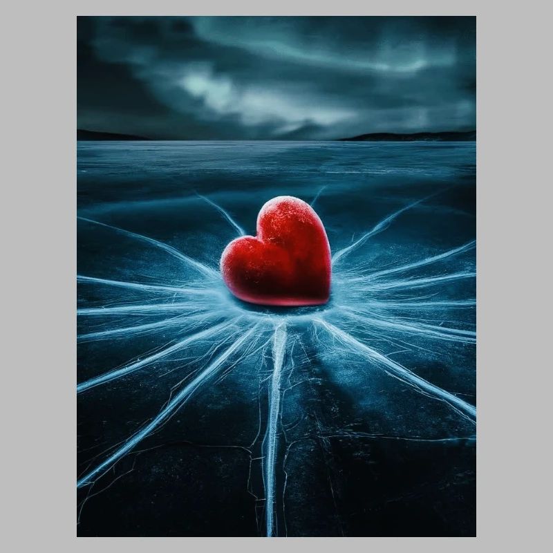 Heart on broken