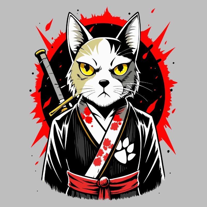 Chat samouraï