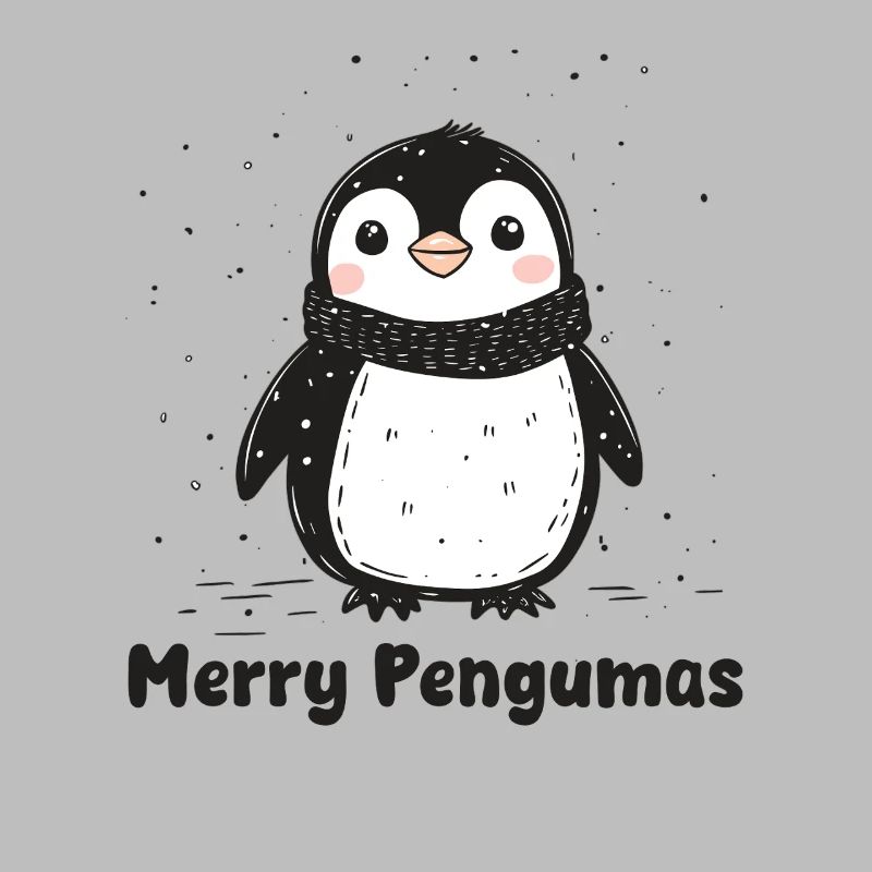 Joyeuses manchots, mignons manchots de Noël