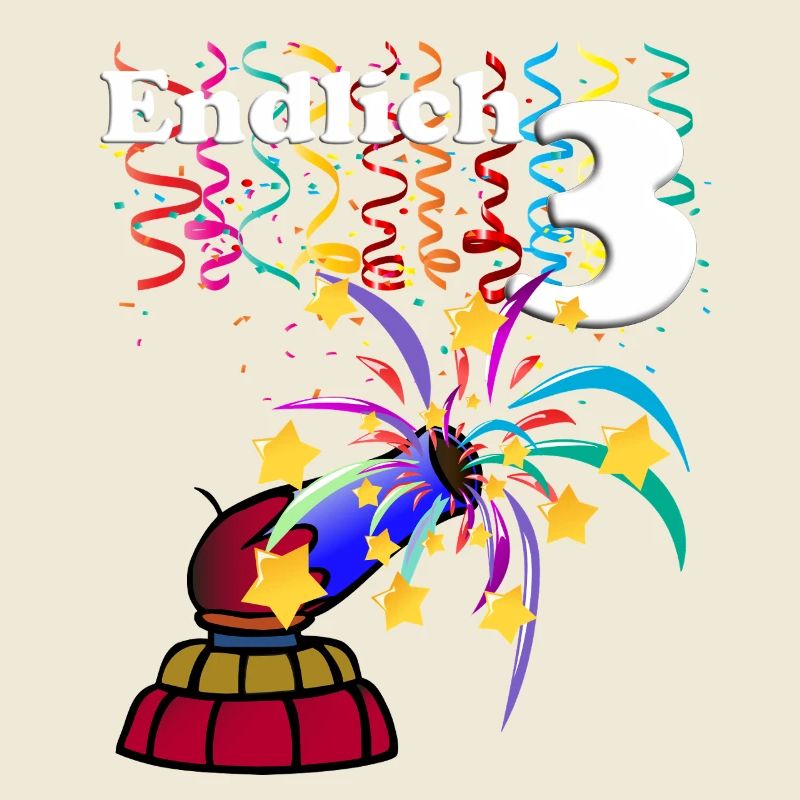 Endlich 3 - 3. Geburtstag mit Konfetti