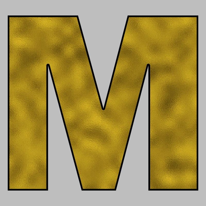 Letter M Gold