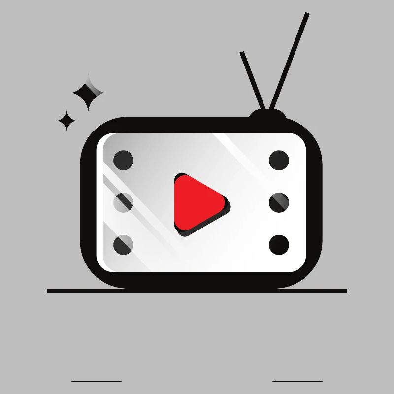 Retro TV Play Button Muster