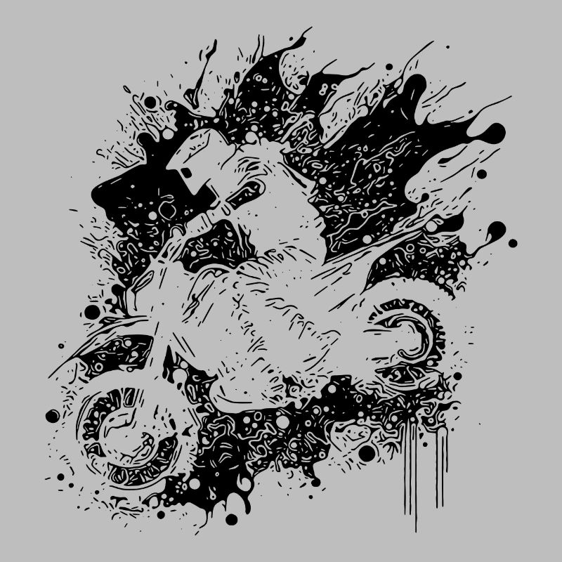 Motorcycle Off-Road Riding Splash Style
