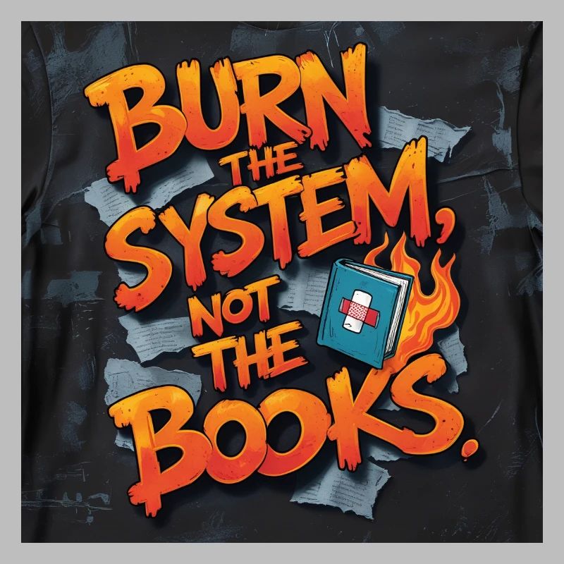 Fiery Graffiti Protest