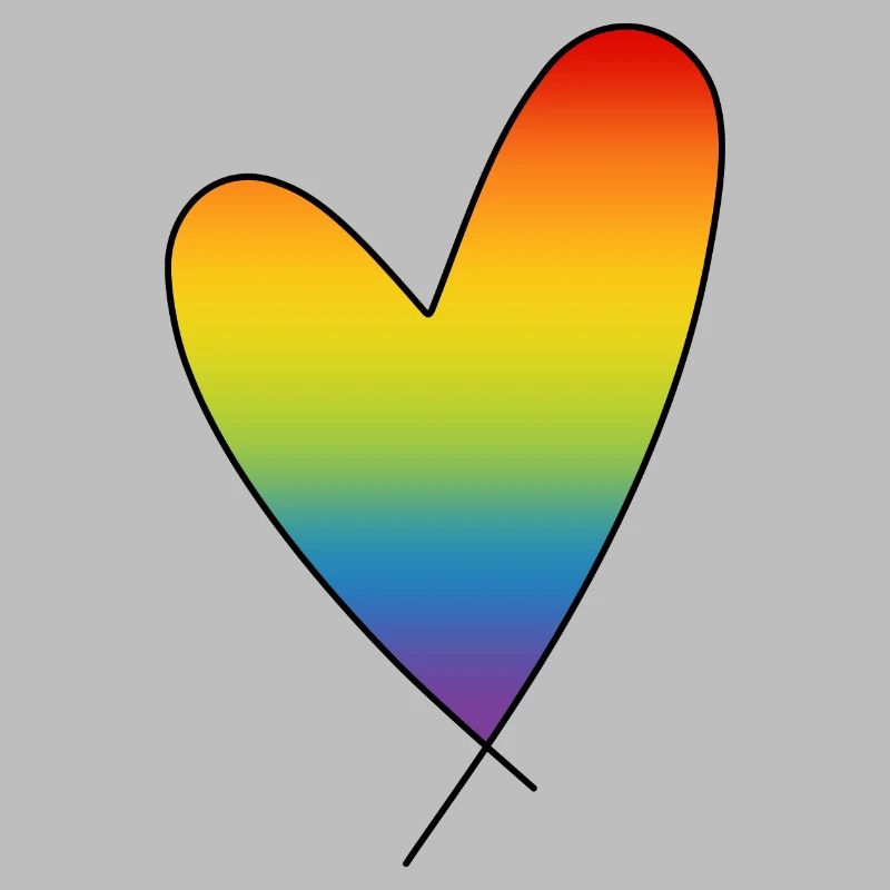 Regenbogen Herz Regenbogenfarben CSD Pride Month