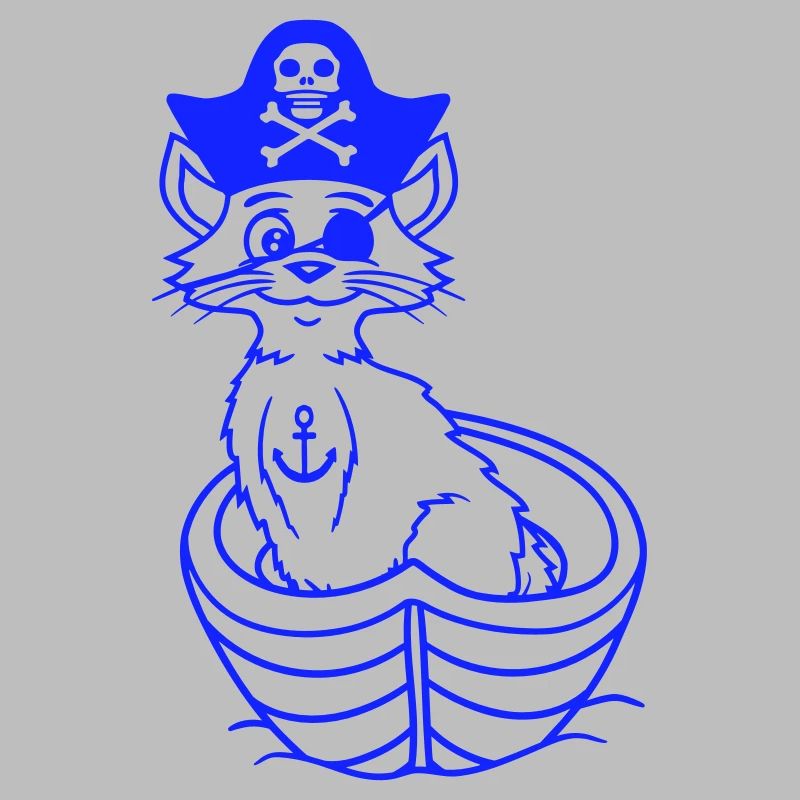 Pirate Cat Buccaneer Eye Patch Hat Bateau à rames