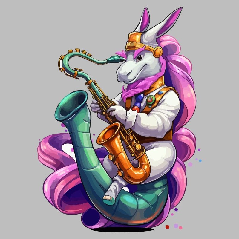 Funkelndes Einhorn Saxophon