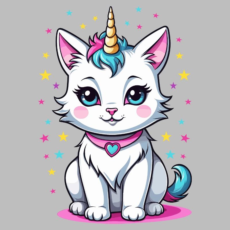 Licorne chat mignon