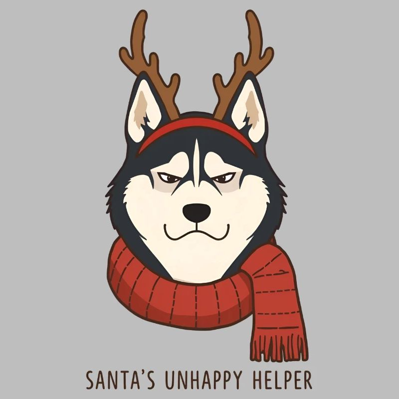 Grumpy Husky – Santa's Unhappy Helper