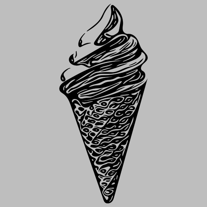 Cooles Softeis in Waffel