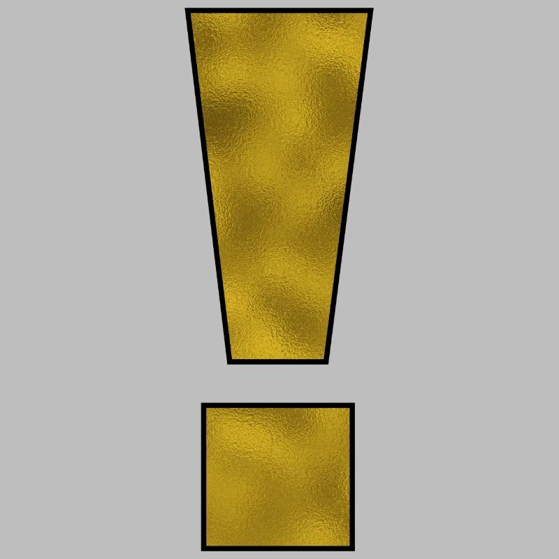 Exclamation Mark Punctuation Mark Gold