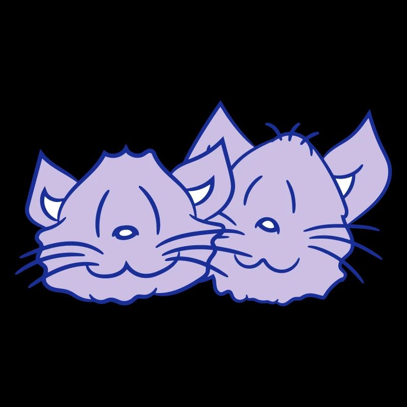 Zwei Glückliche Katzen 2 Freunde Pärchen Team Paar