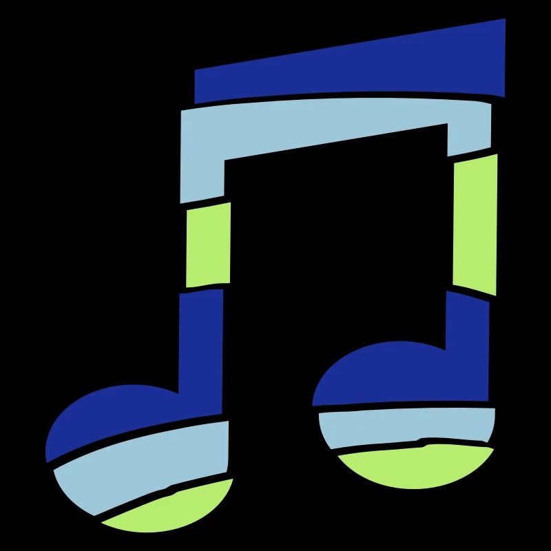 Note de musique colorée Stripe Techno Party Note de musique