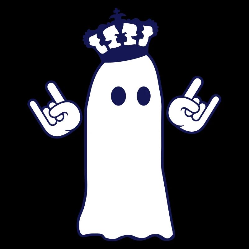 Cute Metal Halloween Ghost King Crown Ghost