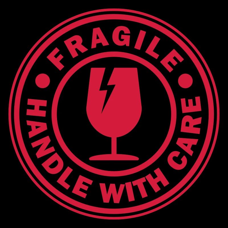 Zerbrechlicher runder Kreisstempelgriff mit Sorgfalt