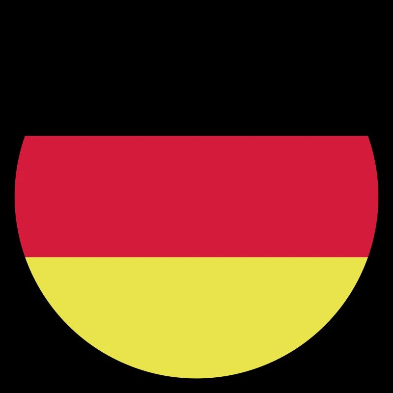 Flag Germany Germany Three Colors Vector Round