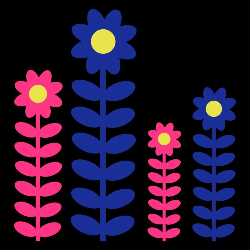 Many Pretty Flowers Colorful Decorative Pattern Beautiful
