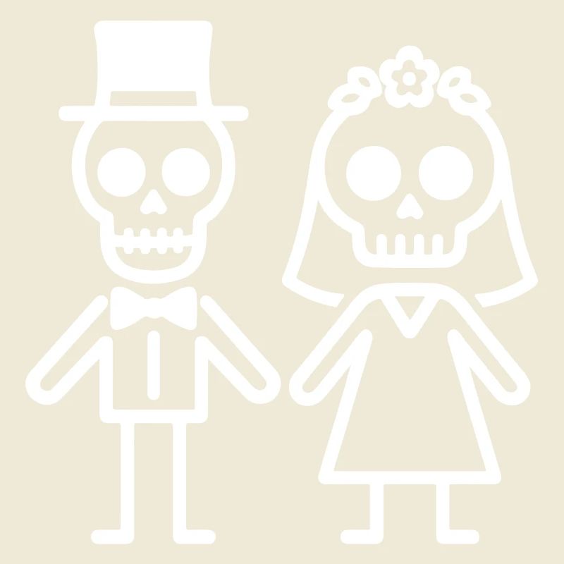 Ehepaar Hochzeit Skelett