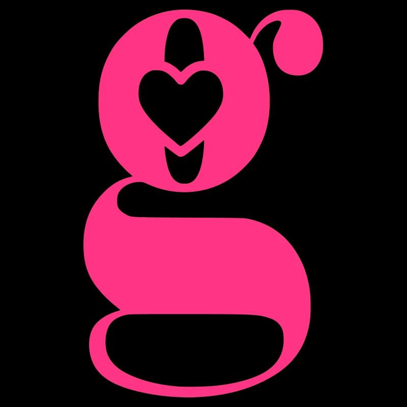 Buchstabe g Anfangsbuchstabe mit Herz