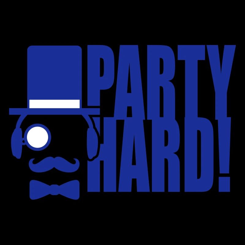 Party Hard DJ Sir Monocle Top Hat Cool Gentleman