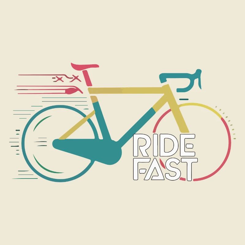 Conception d’impression de vélo de vitesse vive