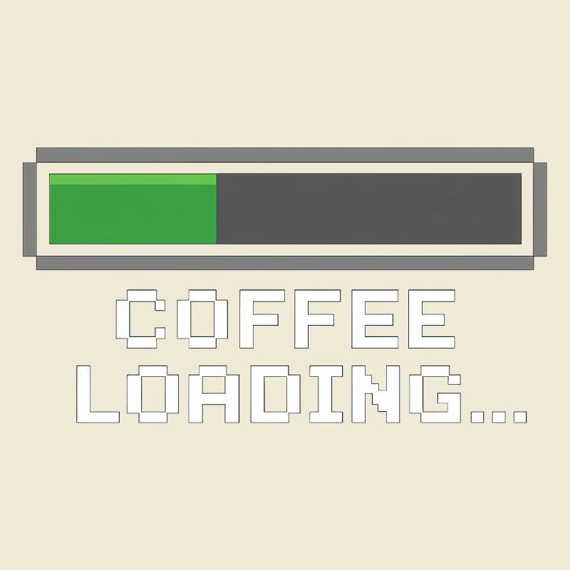Coffee Loading Bar Pixel