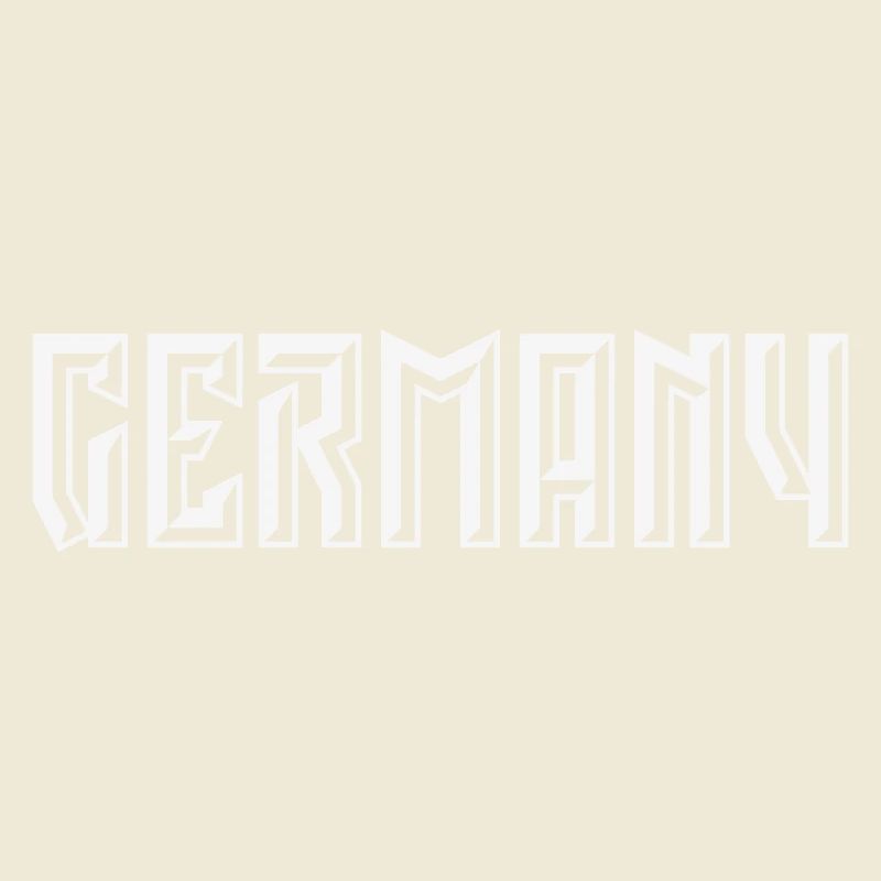 Germany Lettering (Relief / 3D / White)