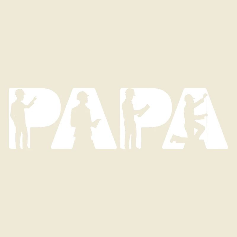 Papa Engineer Construction Silhouettes