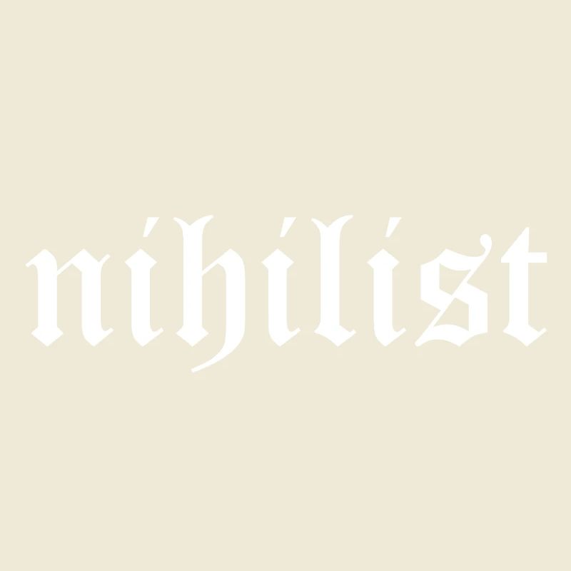 Nihilist gothic typography logo design