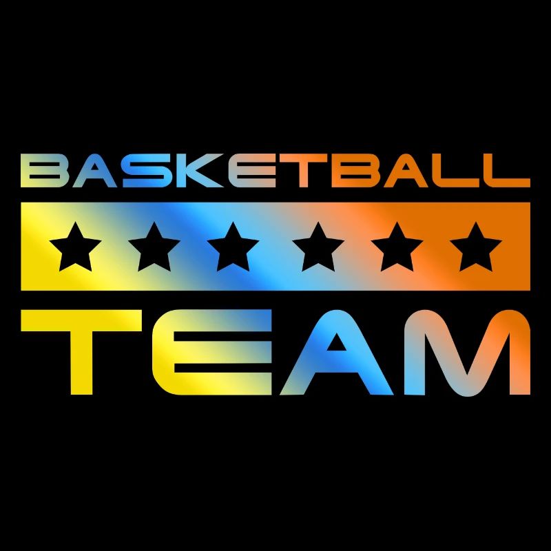 Équipe de basket-ball colorée