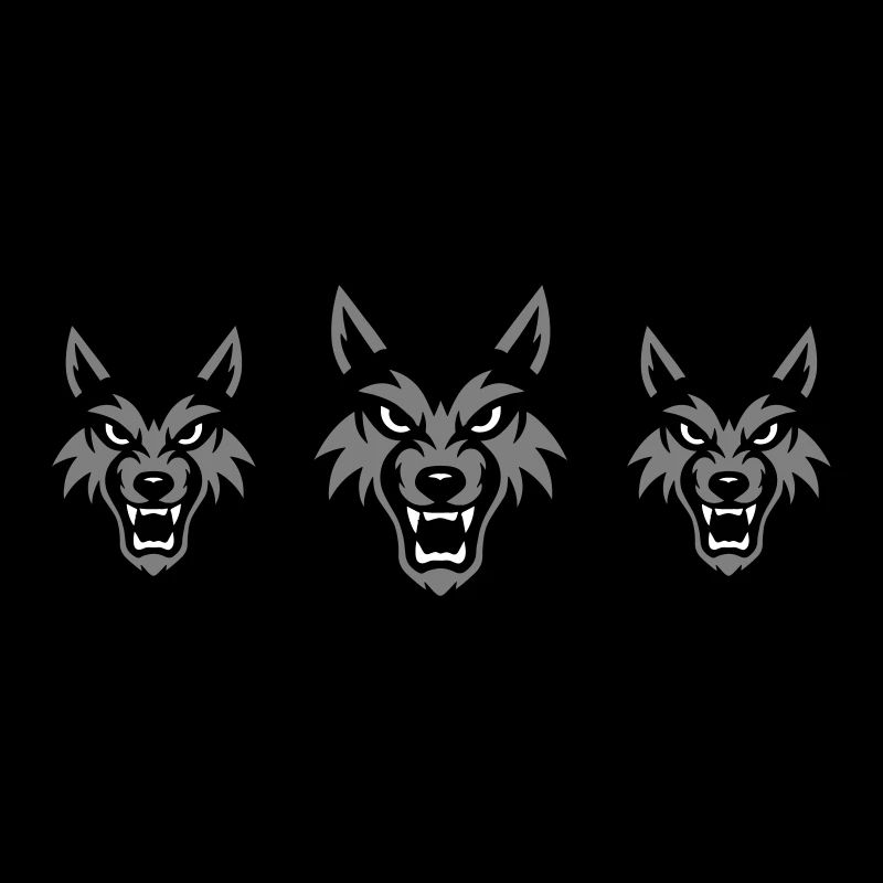 Wolf Kopf Gruppe Rudel