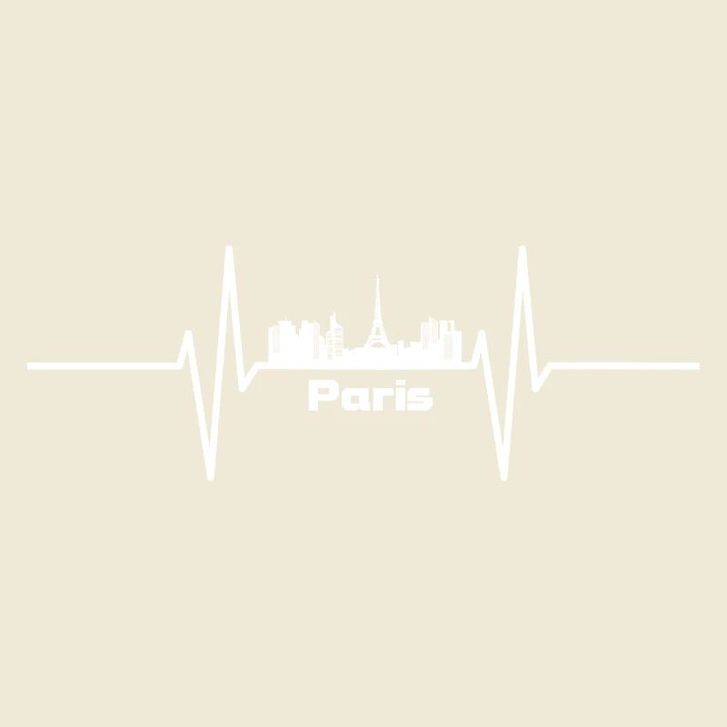 Herzschlag mit Skyline Paris