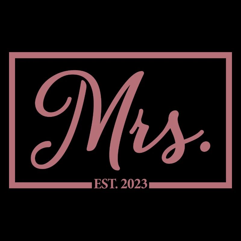 Mme Est. 2023 Fiançailles Mariage Douche nuptiale