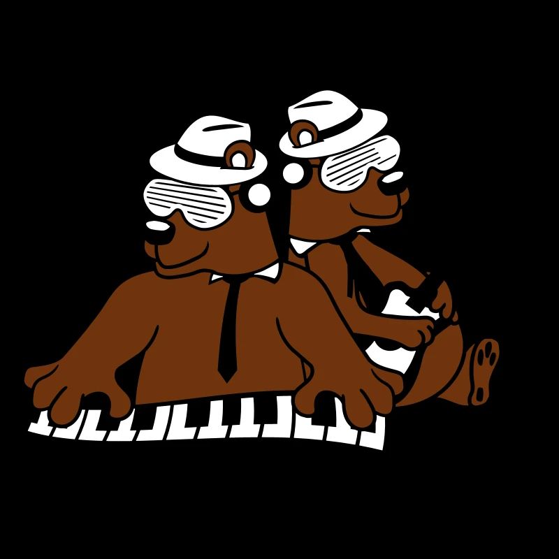 2 Bear Brown Bear Keyboard Piano Guitar Band Team