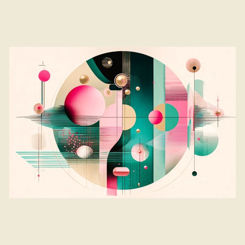 Abstract composition with chromatic flight
