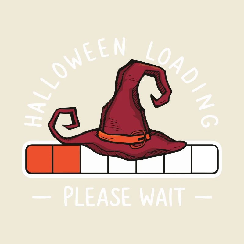 Hexenhut Spruch Halloween Loading Please Wait